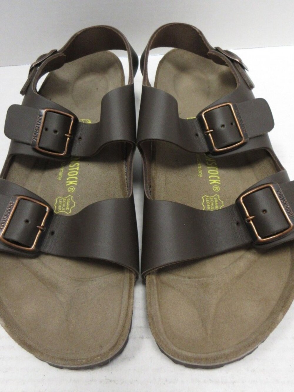 Birkenstock Sandals 44 Milano Leather Slingback Buckle Germany 11 NEW - Picture 3 of 15